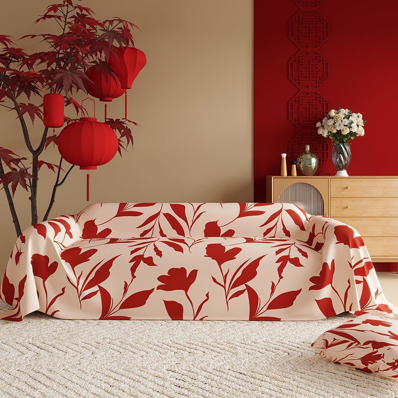 Housse de Canapé Rouge Festive – Élégance Chinoise & Charme de Mariage