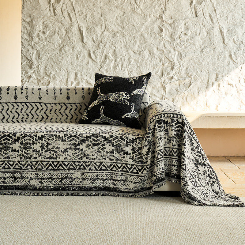 Jeté De Canapé Motif Antique Luxe blanc