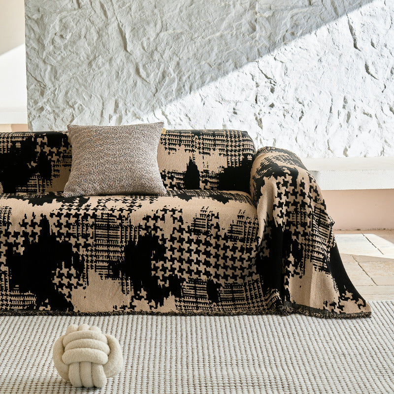 Jeté De Canapé Motif Antique Luxe noire