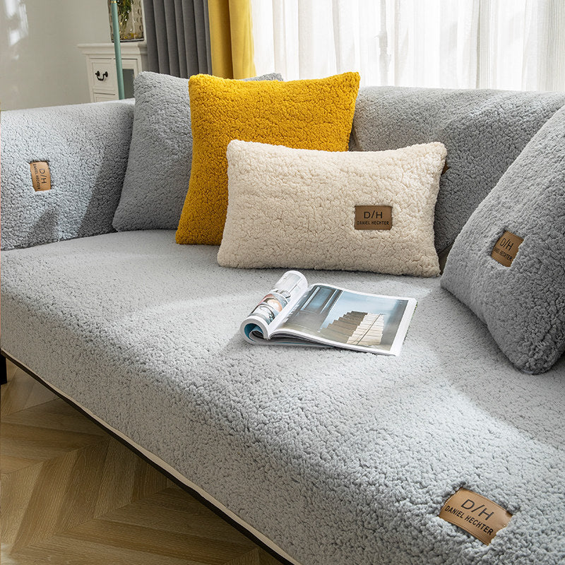Jeté De Canapé motif moderne de couleur gris
