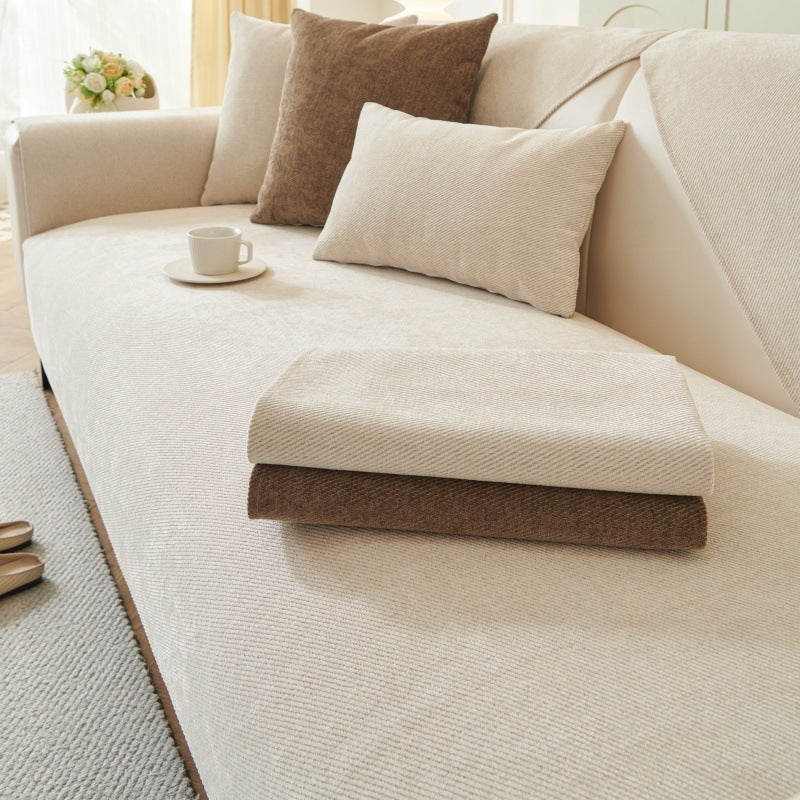 Jeté de Canapé Motif Uni Gris Luxe Blanche