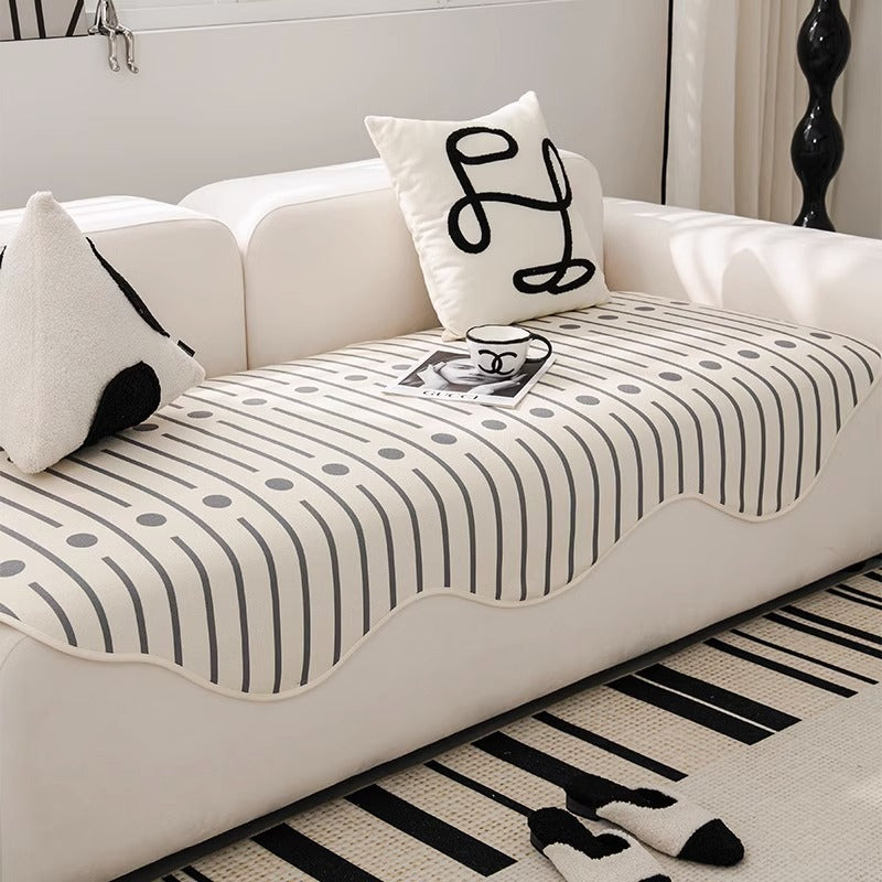 Le Must-Have Décoration : Housse Universelle en Tissu Premium pour Canapé Droit