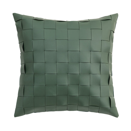 Coussin Géométrique Chic en Similicuir PU – L’élégance nordique qui illumine votre déco