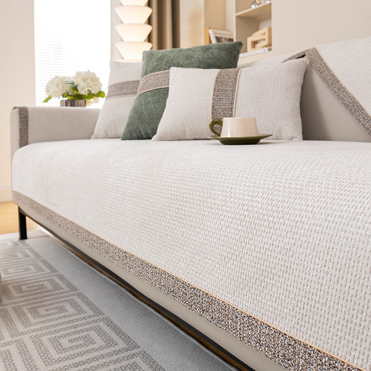 Housse de Canapé en Chenille Luxe Moderne – Antidérapante & Élégante pour un Salon Raffiné