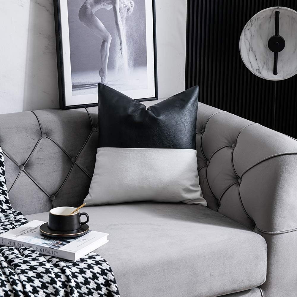 Housse de Coussin en Simili Cuir Premium – Élégance Durable & Finitions Double Couture