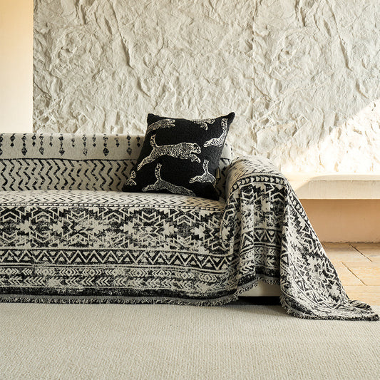 Jeté De Canapé Motif Antique Luxe blanc