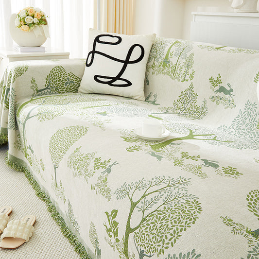 Jeté De Canapé Motif Forêt vert