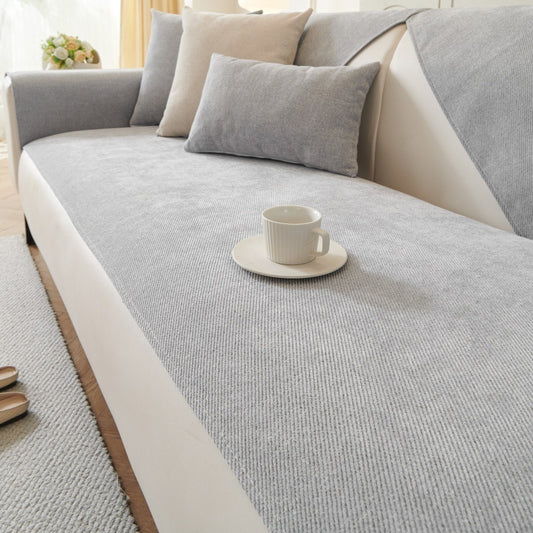 Jeté de Canapé Motif Uni Gris Luxe Gris claire