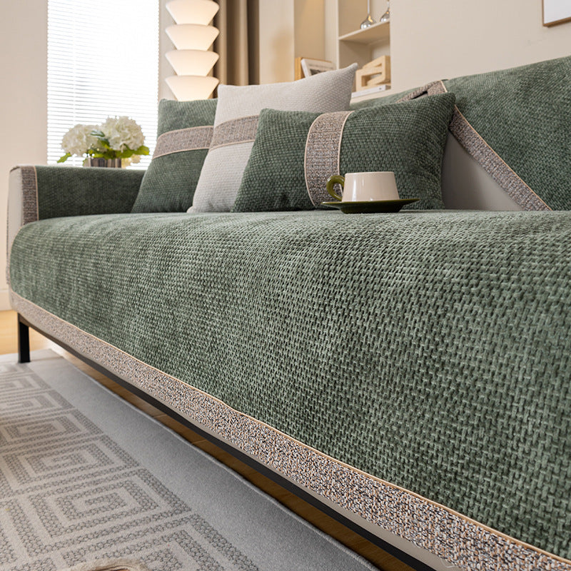 Housse de Canapé en Chenille Luxe Moderne – Antidérapante & Élégante pour un Salon Raffiné