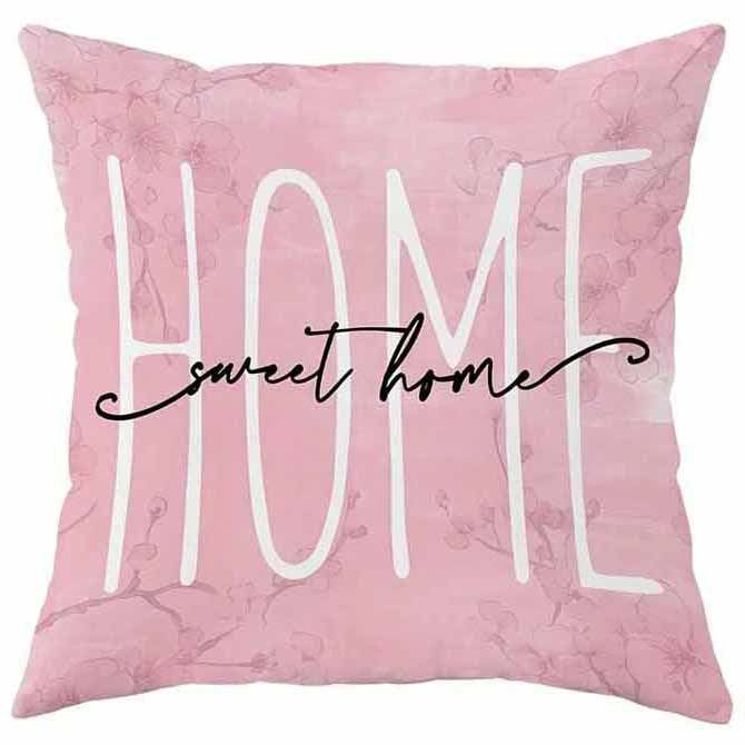 Évasion Printanière : Housse de Coussin Fleurs de Cerisier pour Canapé & Maison