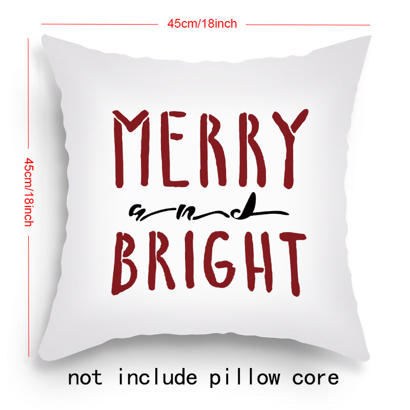 Housse de Coussin de Noël – Père Noël & Renne Festifs pour une Décoration Chaleureuse